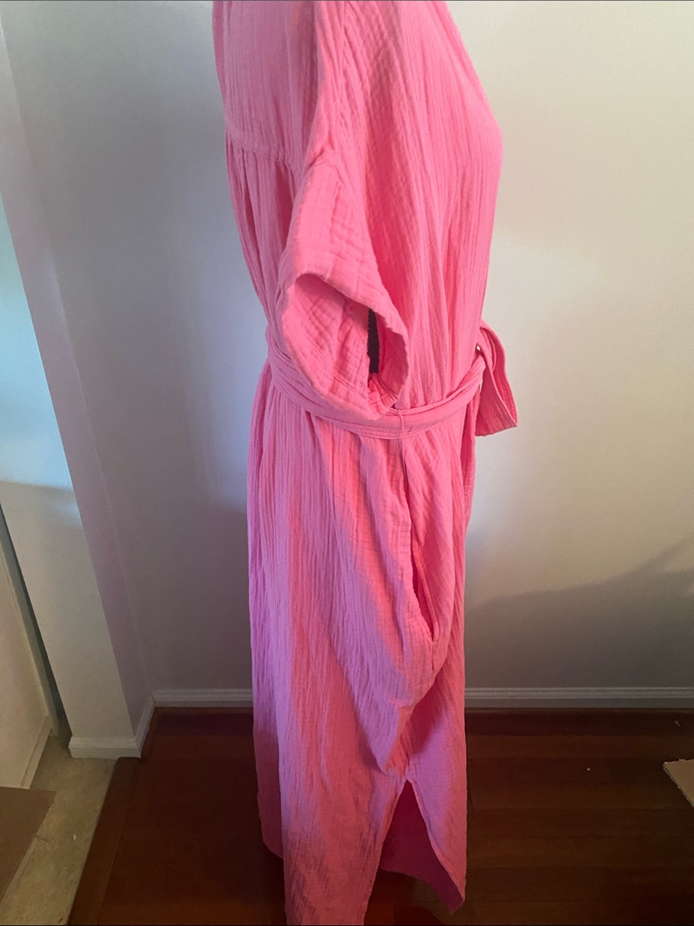 Loft Beach NWT size large pink button front dress - Picture 5 of 8